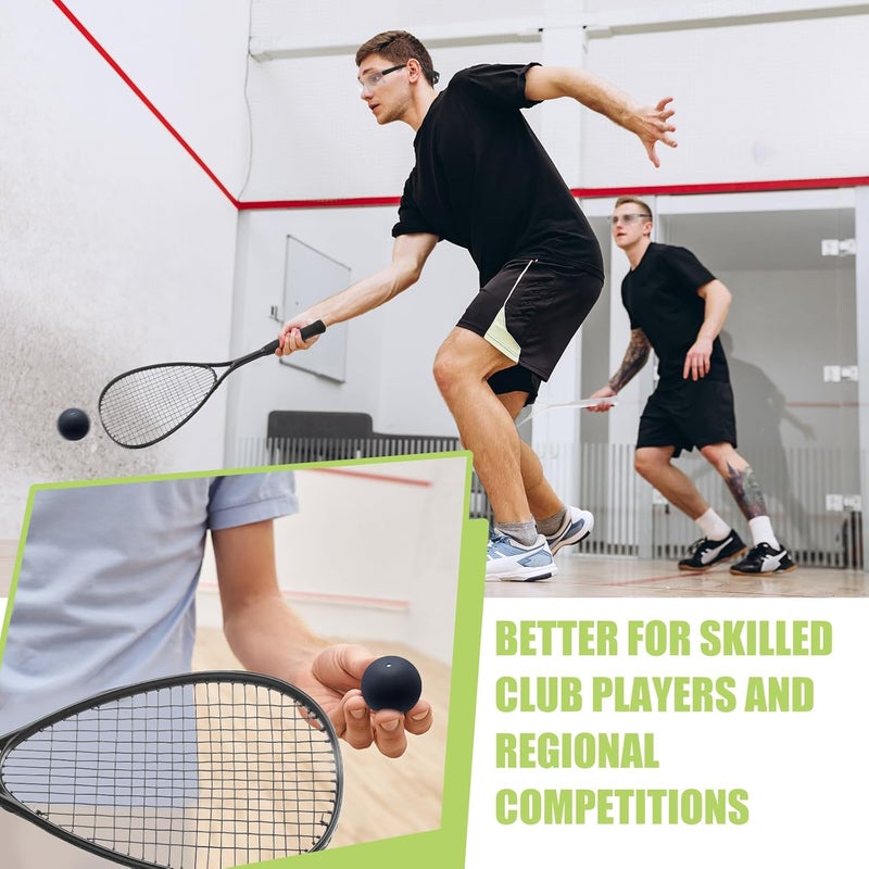 Seenelling 2 Pack Beginner Squash Racquet Set Includes 2 Racquets with Racket Bags, 2 Anti Fog Goggles with Cases, and 2 Blue Dot Squash Ball for Beginners, Training, and Recreational Play - Image 5